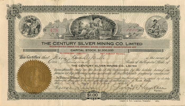Century Silver Mining Co. Limited